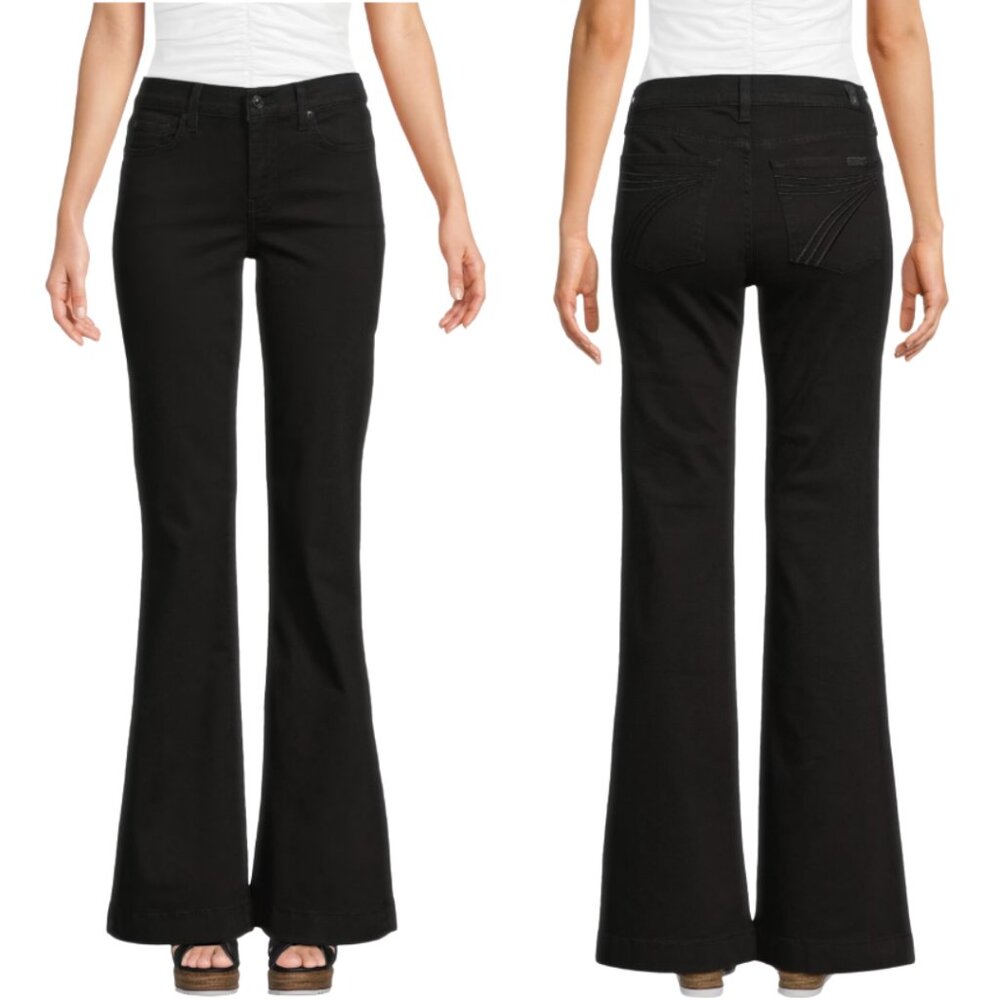 7 For All Mankind Black Boot Cut Jeans